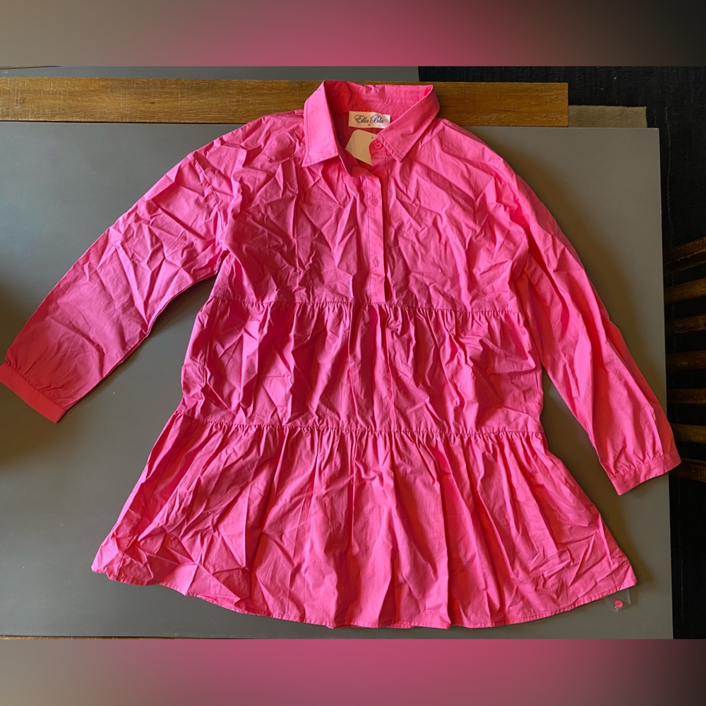 Pink Oversized Collared Shirt
